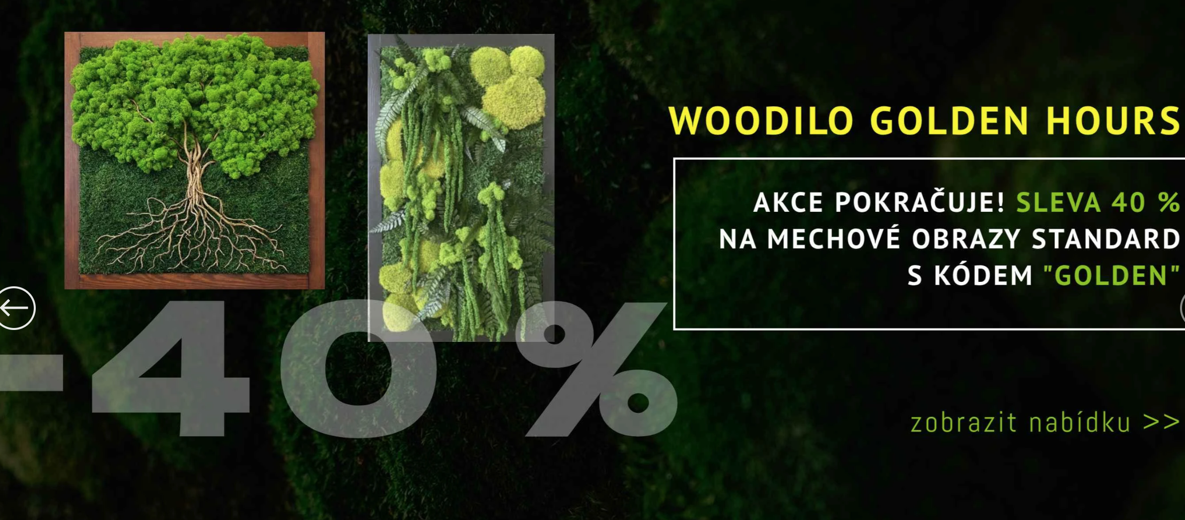 Štýlové machové obrazy so zľavou 40 % od nášho partnera Woodilo